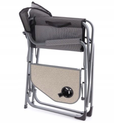 Kempinková rozkládací židle se stolkem a držákem nápojů
