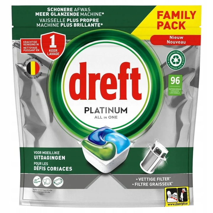 Levně Dreft Platinum Original Kapsle Tablety Do Myčky 96 Ks