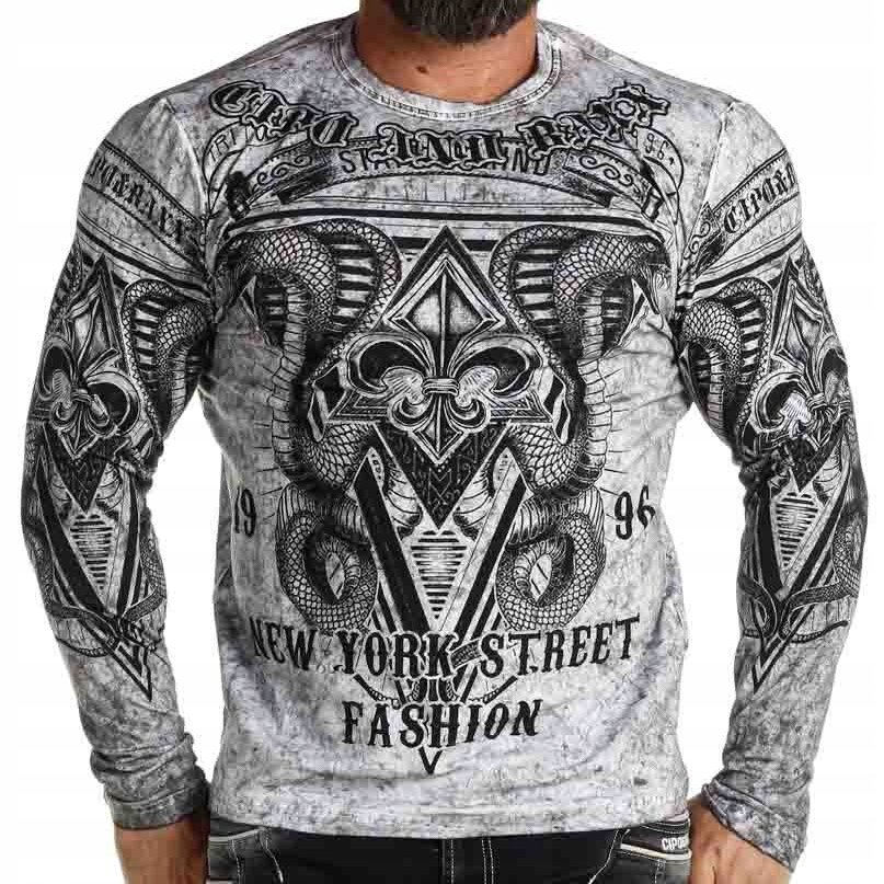 Mikina s dlouhým rukávem Cipo Baxx Mazany New York Street Fashion Snakes