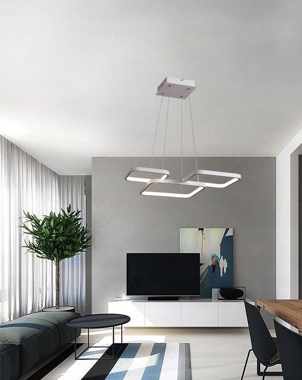 Lampa wisząca BOGOTA żyrandol LED ring kwadrat 46W Rodzaj gwintu zintegrowane źródło LED