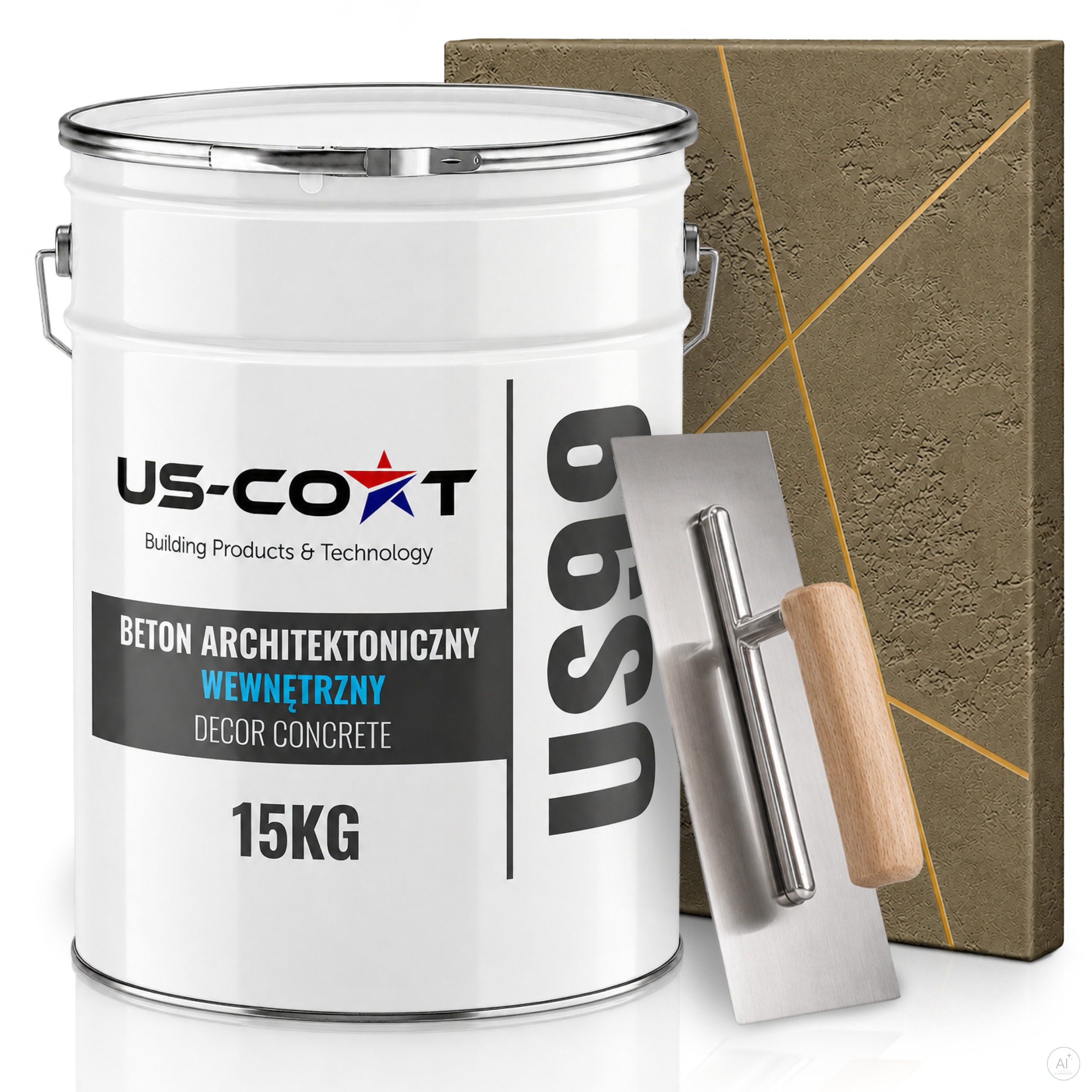 Dekorativní Omítka S Betonu 15 Kg Khaki Tmavá F456 Hotová Stěrka