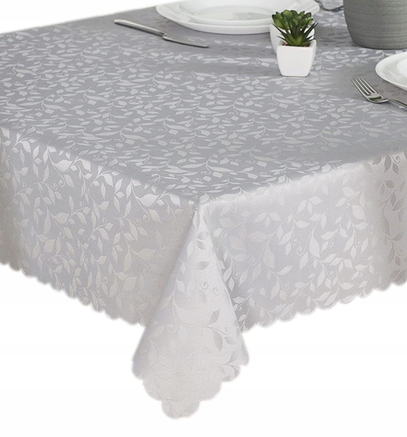 

Obrus Plamoodporny 130x160 Szary Listki Felek