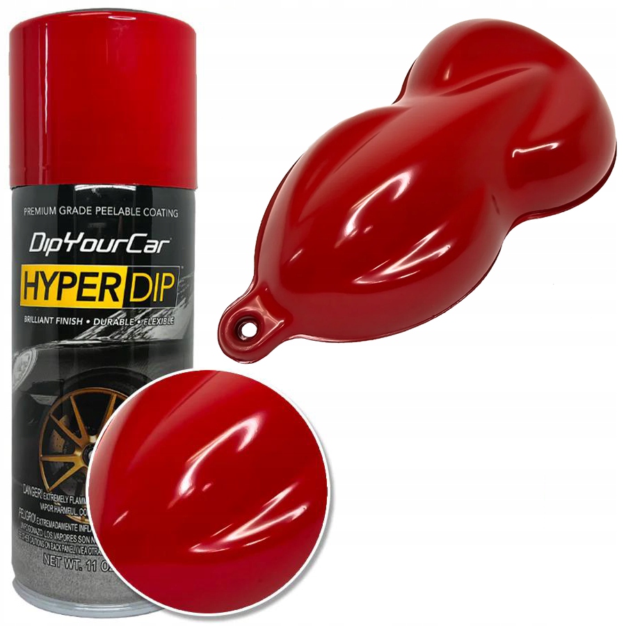 HyperDip Plasti Dip Reaper Red Krwisty Czerwony Połysk 400ml Usa Original