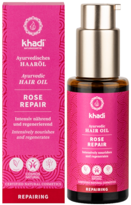 KHADI HAIR OIL ROSE REPAIR INTENSYWNIE ODŻYWCZY OLEJEK DO WŁOSÓW RÓŻA 50 ml