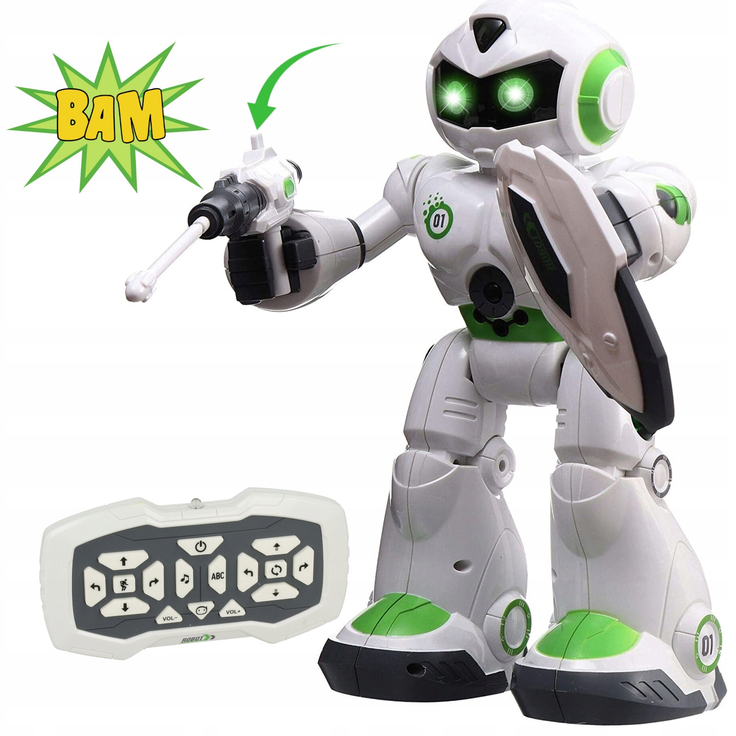 ROBOT ZDALNIE STEROWANY GESTY DŁONI MUZYKA ŚWIATŁO Marka Stator