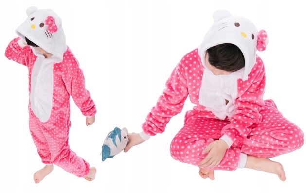 

Piżama Dla Dzieci Hello Kitty Kotek Kigurumi 110