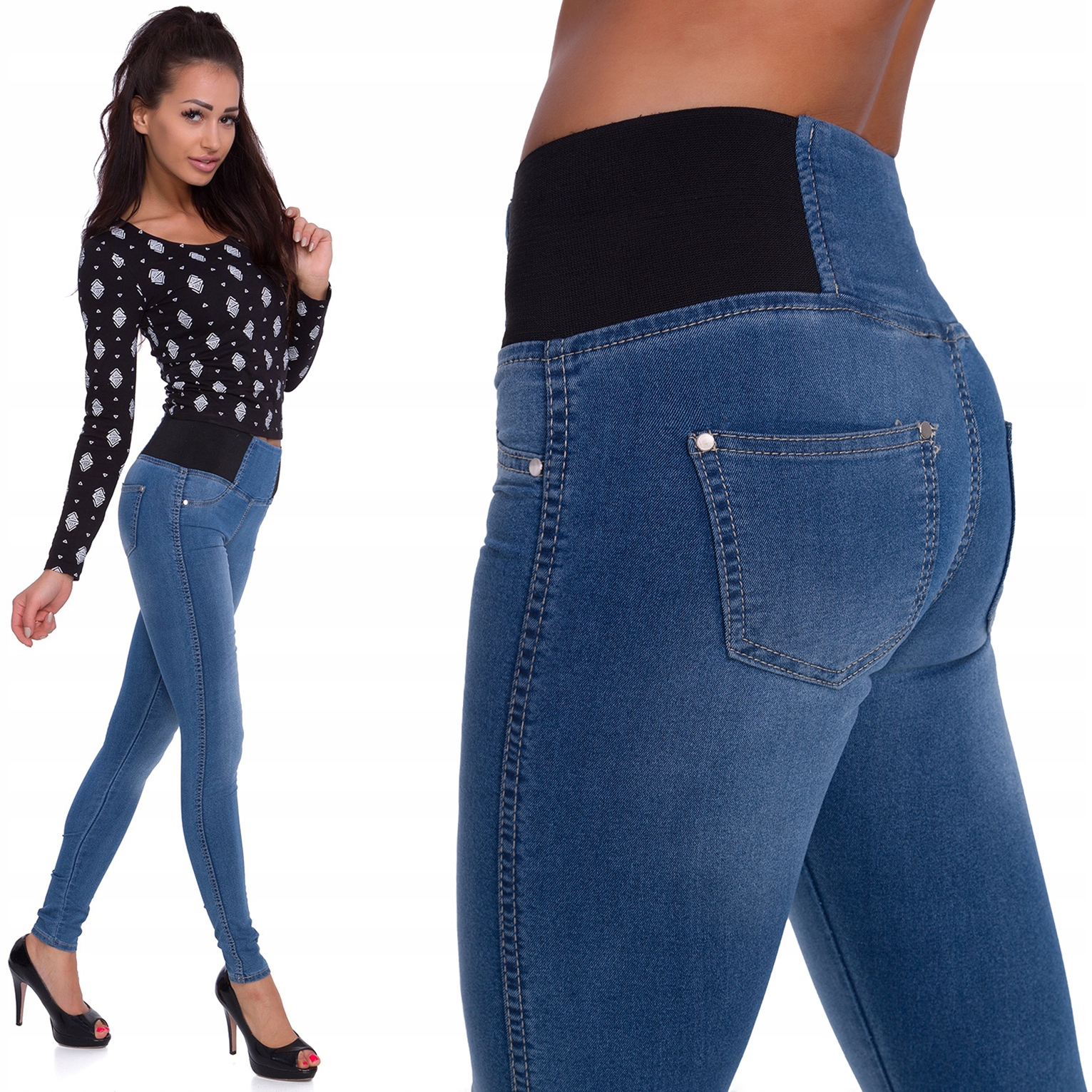 

557__roz._S__WYSZCZUPLAJĄCE Spodnie Jeans,slim