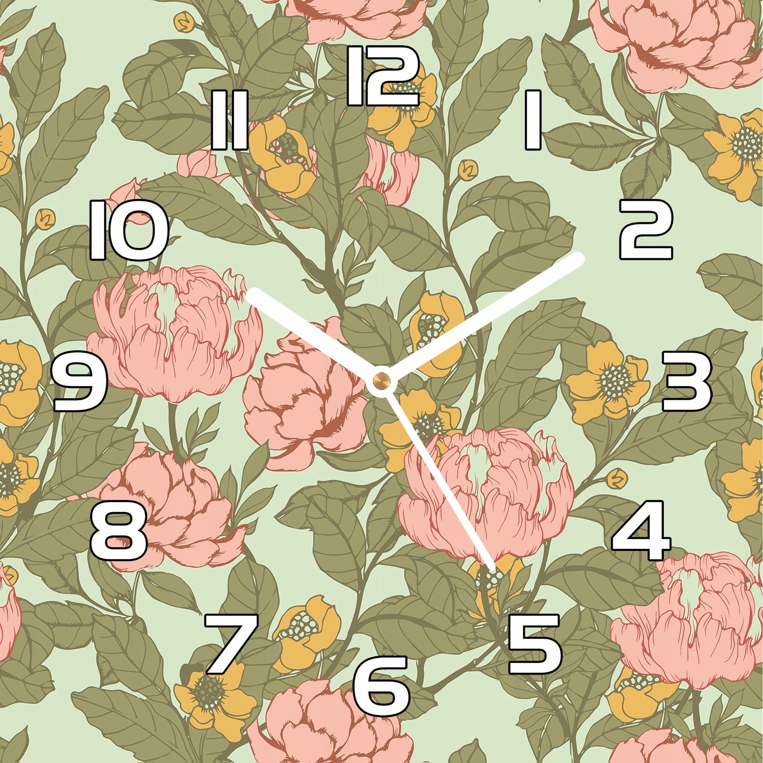 

Zegar szklany Eleganckie róże retro styl 30x30 cm