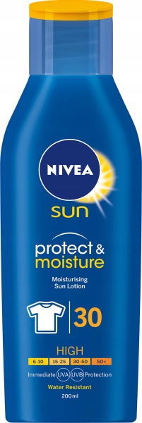 Nivea Sun Protect & moisture Of 30 hydratační mléko na opalování, 200 ml
