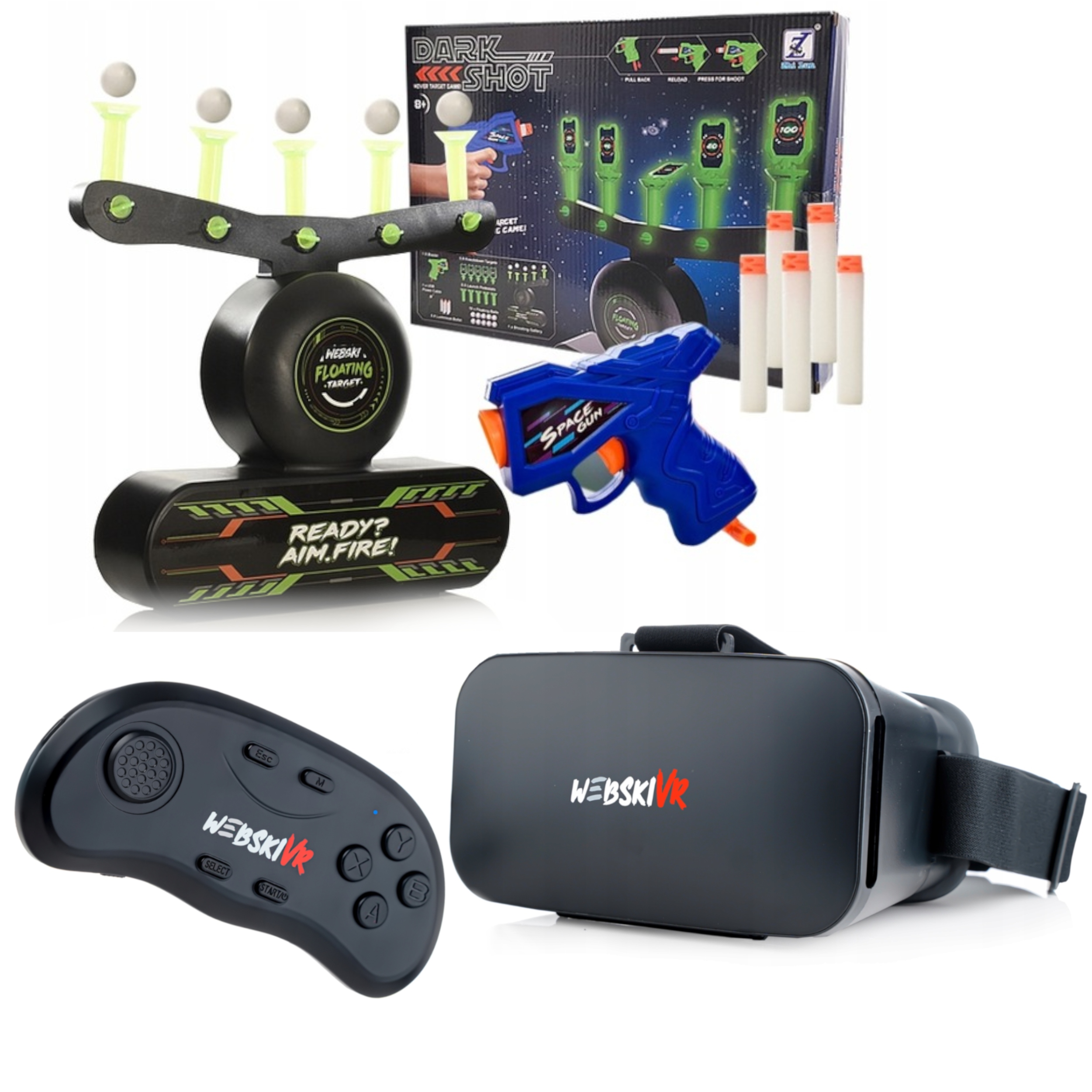 Darček Na Vianoce Okuliare Vr 3D 360 Virtual+elektronická Strelnica