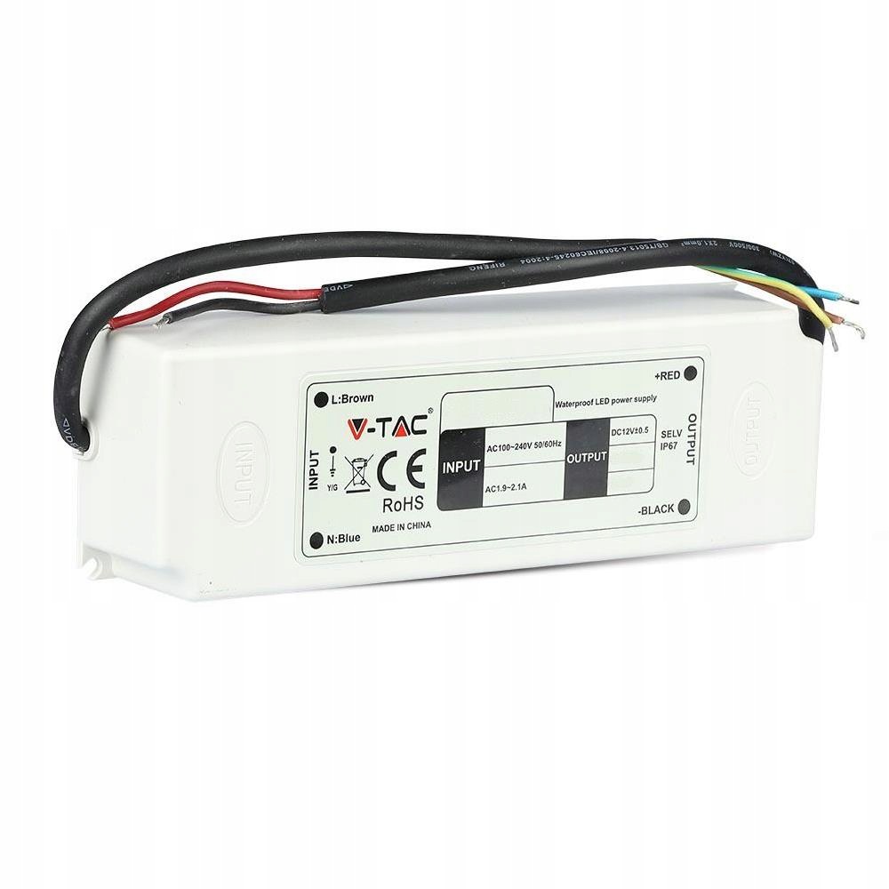 V-tac Led zdroj 100W 12V 8A IP67, hermetický filtr Emi VT-22105