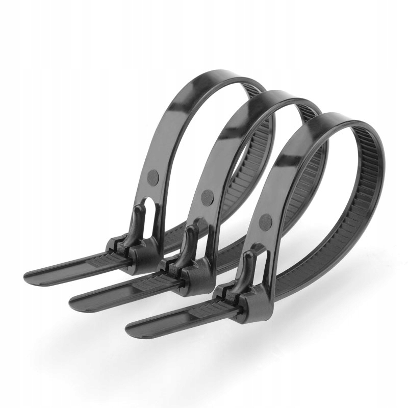 Opaska zaciskowa 300/7.5mm wielokrotnego użytku otwieralna (100szt.)