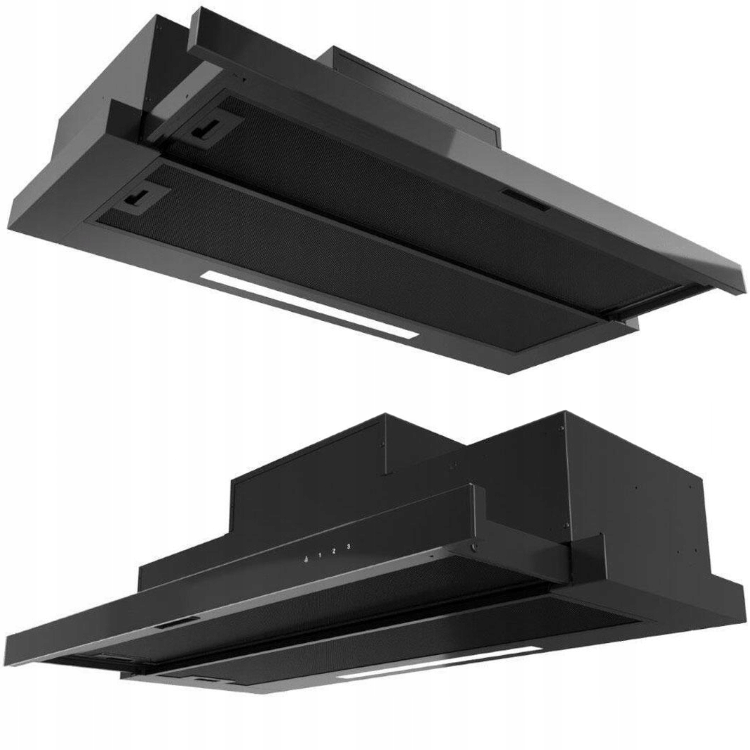 Okap kuchenny do zabudowy teleskopowy 60 cm Maan Corona Mocny Czarny Filtr