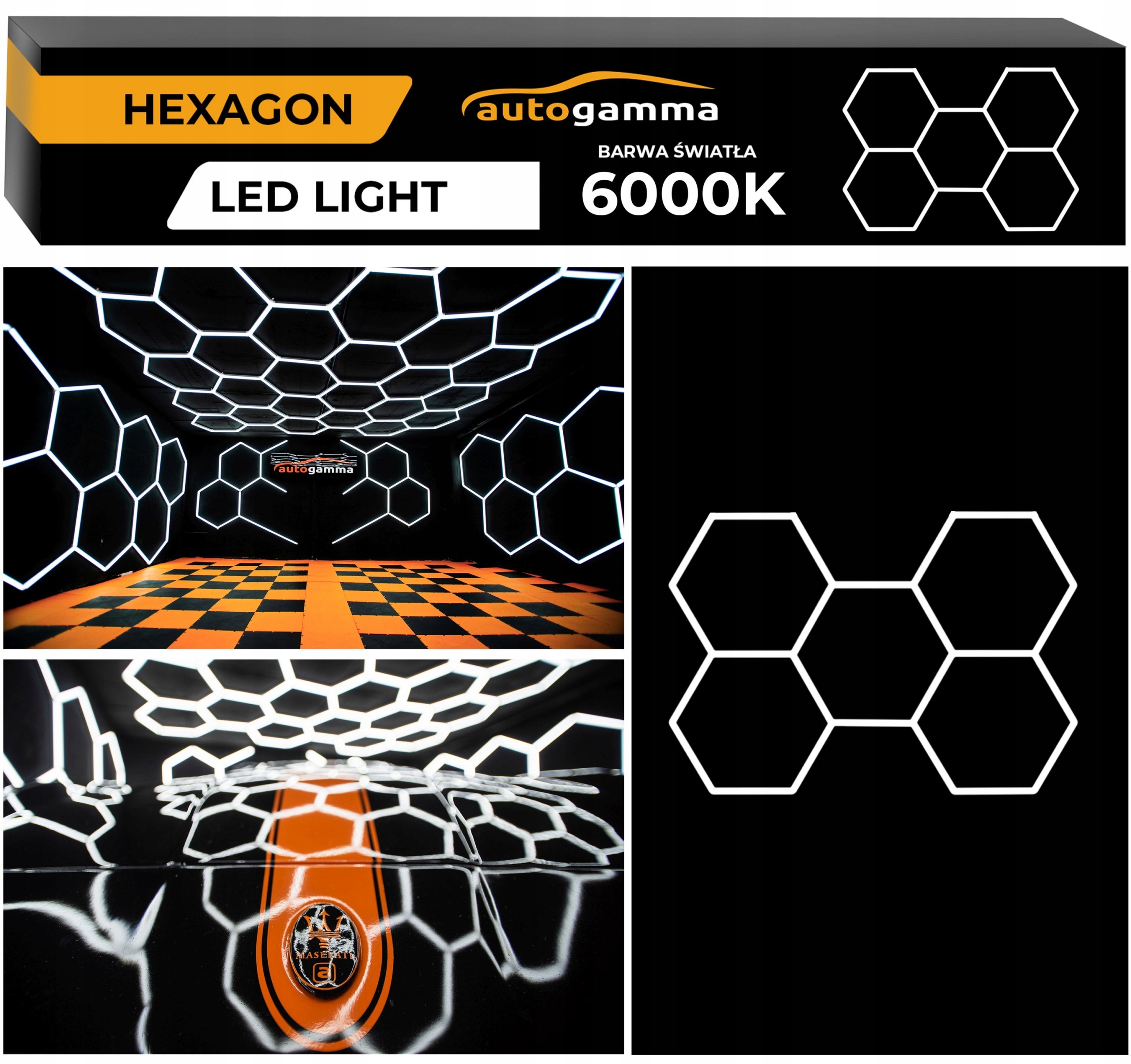 

Lampa Led warsztat Hexagon panel 297 x 206cm 6000K