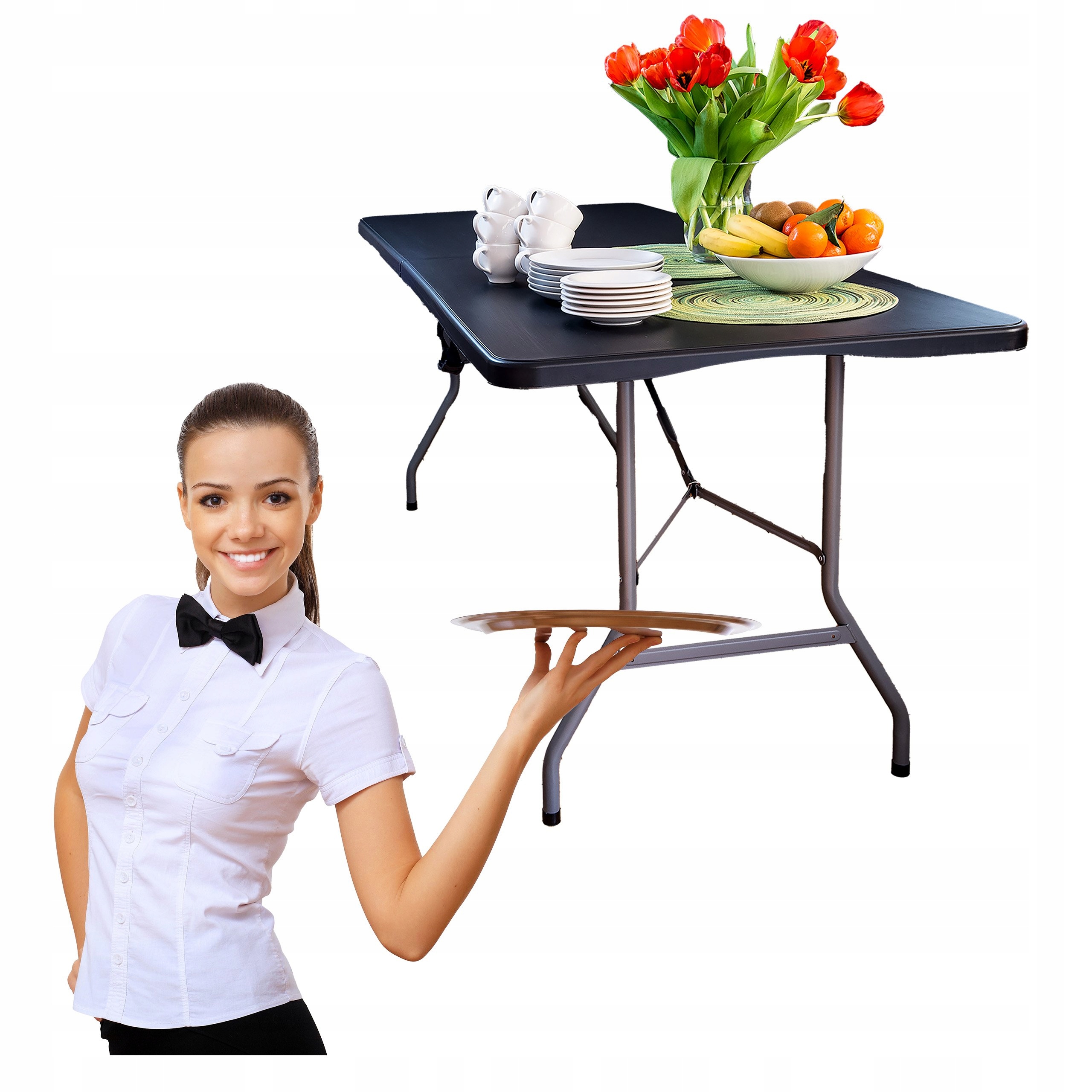 Stół Ogrodowy Składany Imprezowy Cateringowy Turystyczny 180 cm Walizka