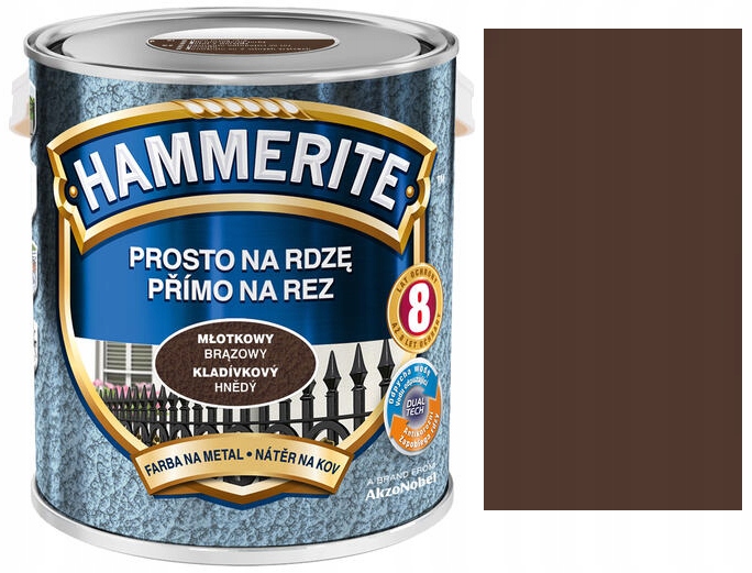 

Hammerite Prosto Na Rdze Młotkowy Brąz 2,5L