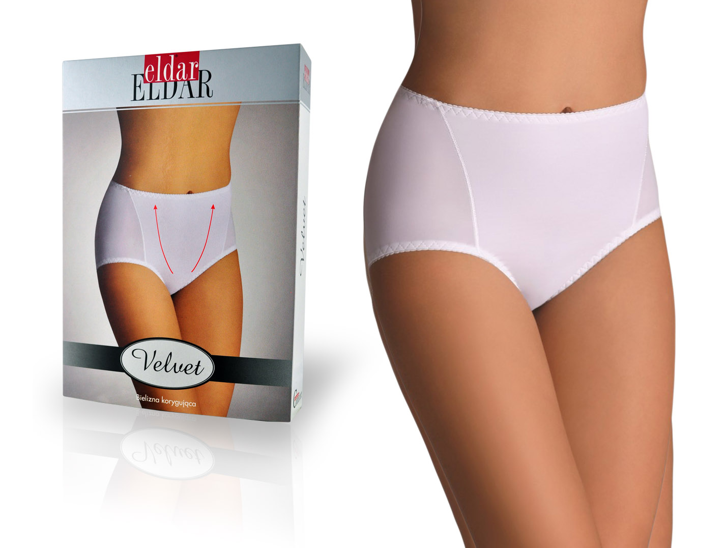 

figi wyszczuplające Białe - Eldar Velvet, XL