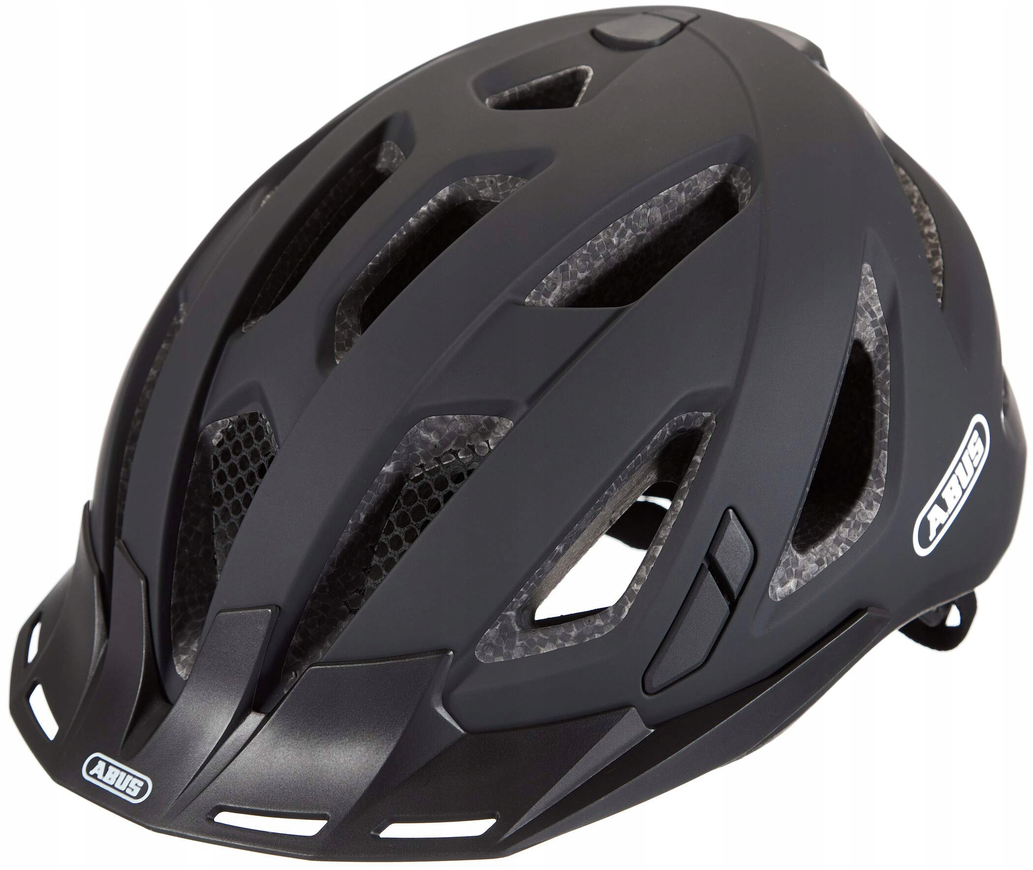 Cyklistická helma Abus Urban-I 3.0 velikost L 56-61 cm černá sametová Led
