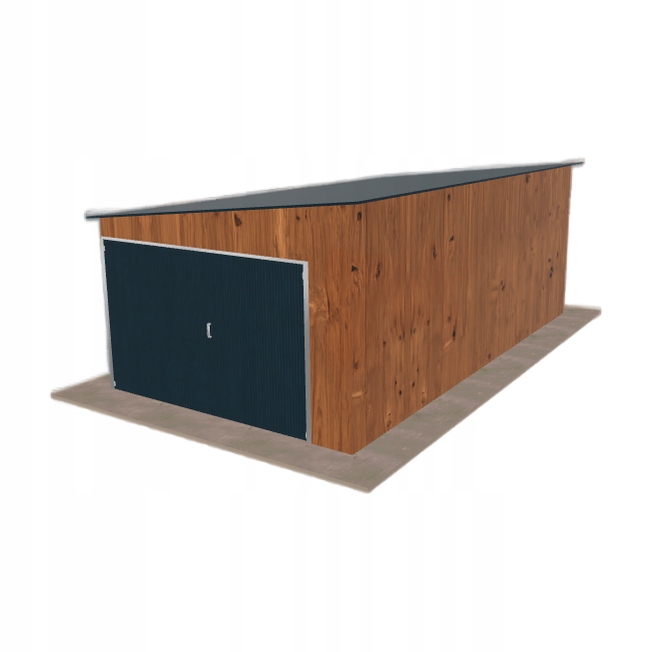 Plechová garáž 3.5x6.5 m jednopolohový spád doleva Zlatý dub