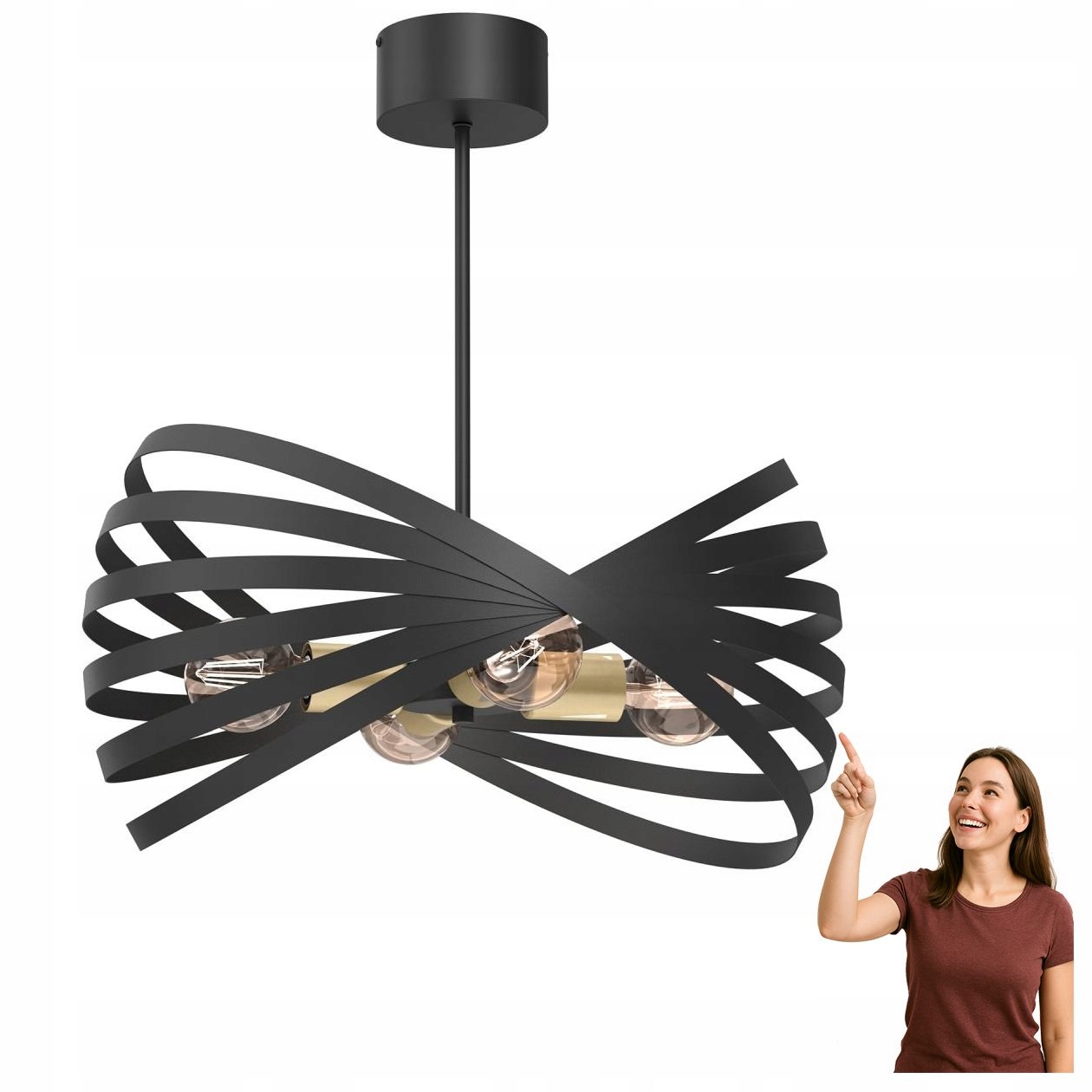 Kovová závesná lampa Sparkle 8974 Luminex