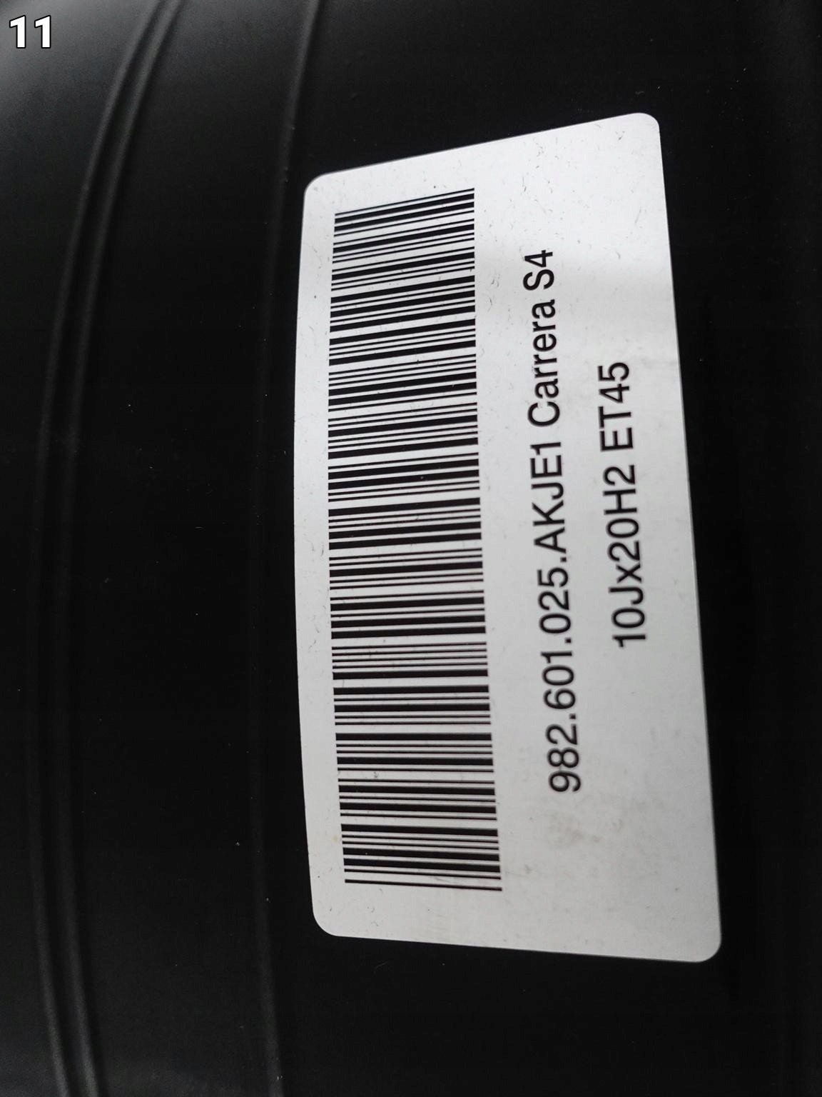 PORSCHE 982 718 BOXSTER CAYMAN CARRERA S4 disk disk 10Jx20 ET45 JE1