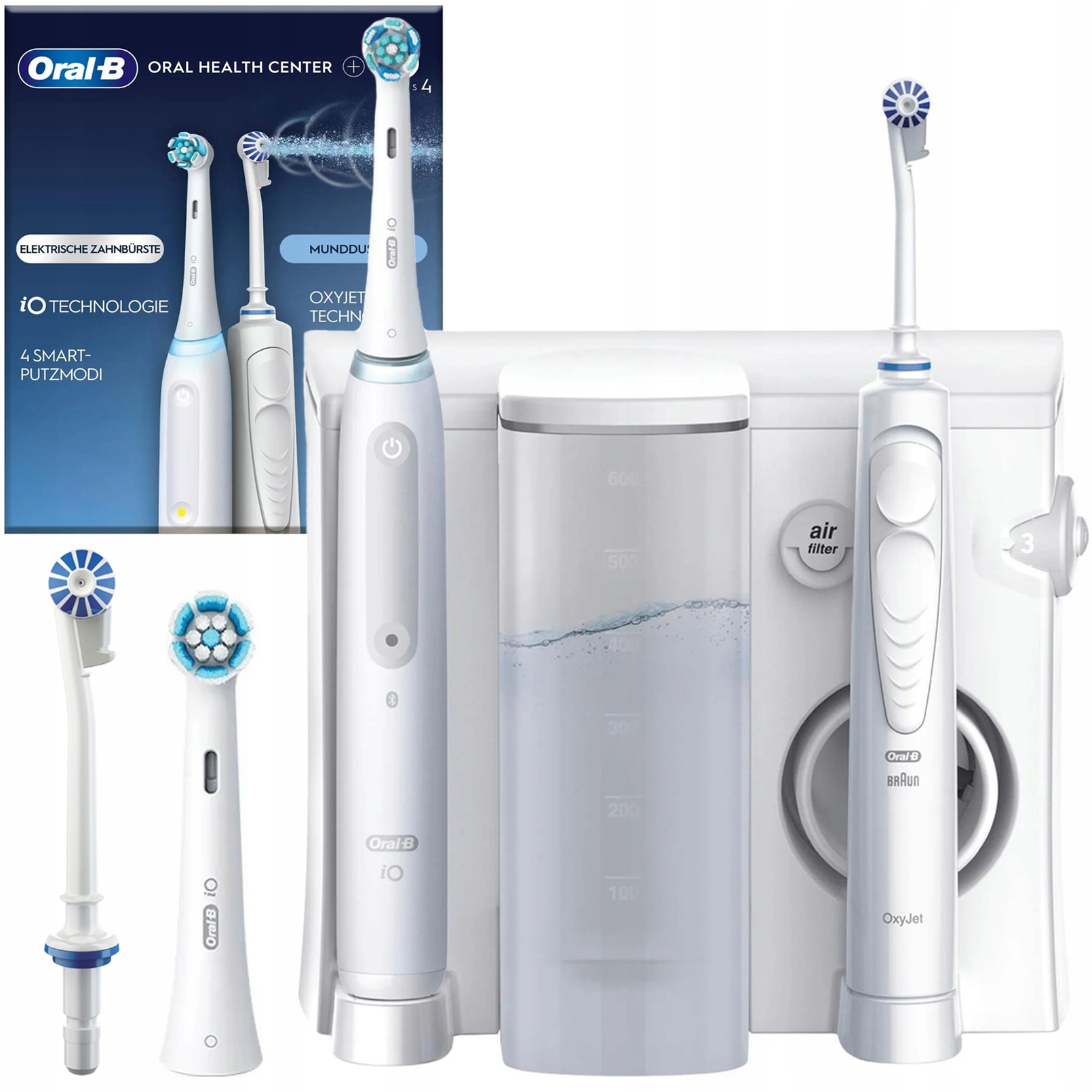 Zestaw Oral-B Health Center: OxyJet MD20 szczoteczka iO4