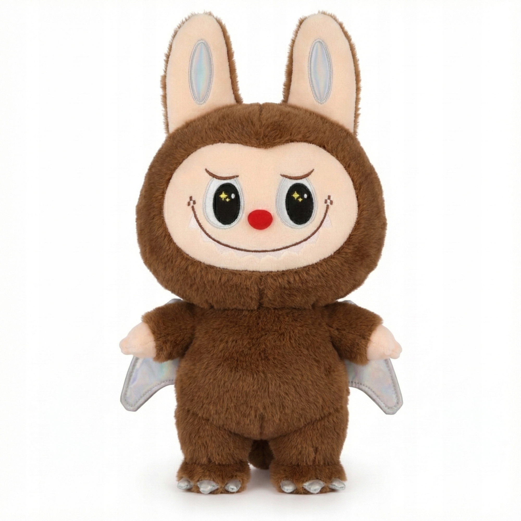 Didelis rudas pliušinis žaislas-maskotas vaikams LABUBU LA BUBU minkštas žaislas 45 cm POP MART prekės ženklas