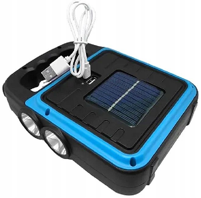 LATARKA COB MOCNA AKUMULATOROWA SOLAR POWERBANK Materiał ABS
