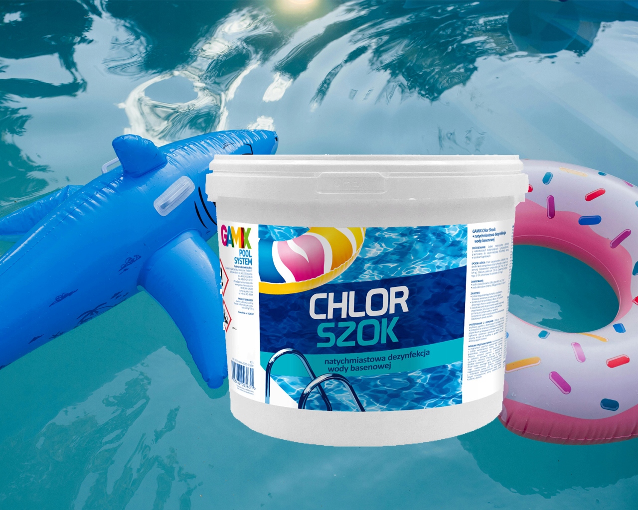 GAMIX CHLOR SZOK DO BASENU SKUTECZNA CHEMIA 3 KG Marka Gamix