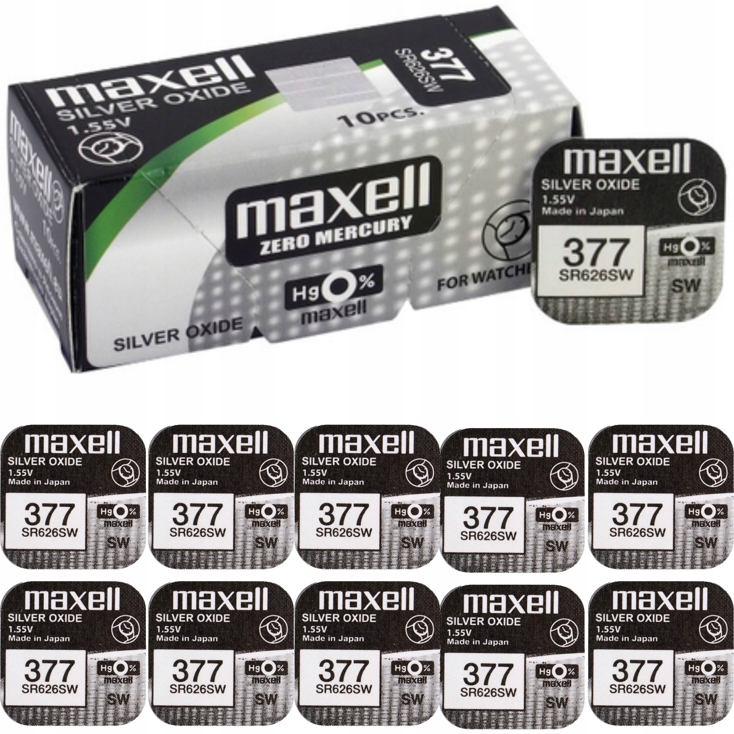 

Mocna bateria srebrowa Maxell Sr 626 377 SG4 x10