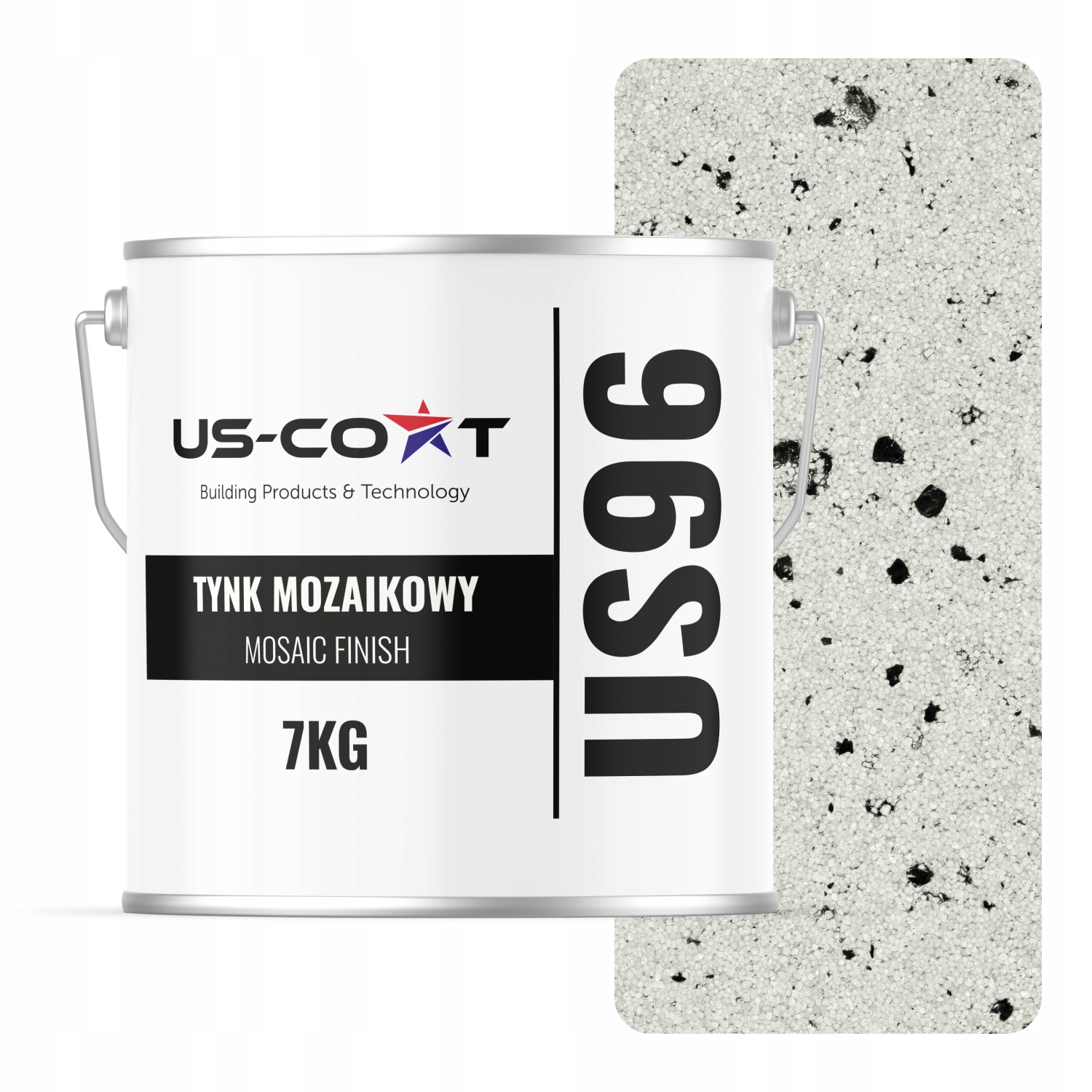 Mozaiková Omítka Mozaika 7 Kg Bílá Černá Mika M02 Ozdobná Pryskyřičná Fasáda
