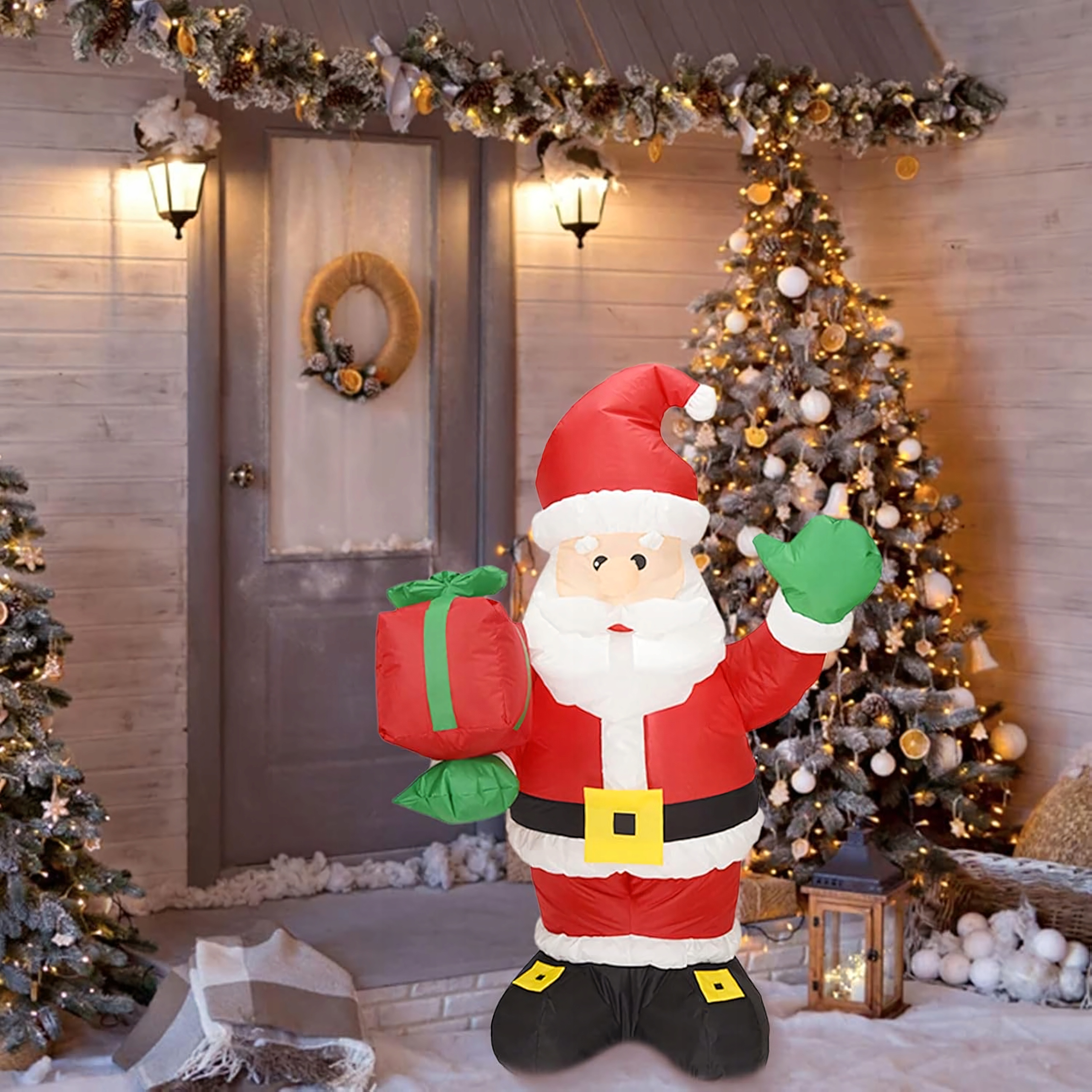 SANTA CLAUS NAFUKOVACÍ LED OSVĚTLENÁ SVÍTÍCÍ XXL 135 CM automatická Kód výrobce RC-K-1917