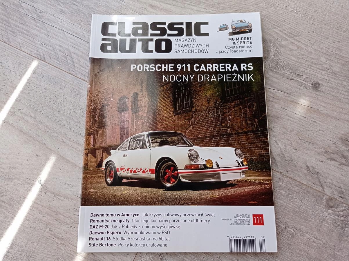 KSIĄŻKA CZASOPISMO CLASSIC AUTO 111 GRUDZIEŃ 2015