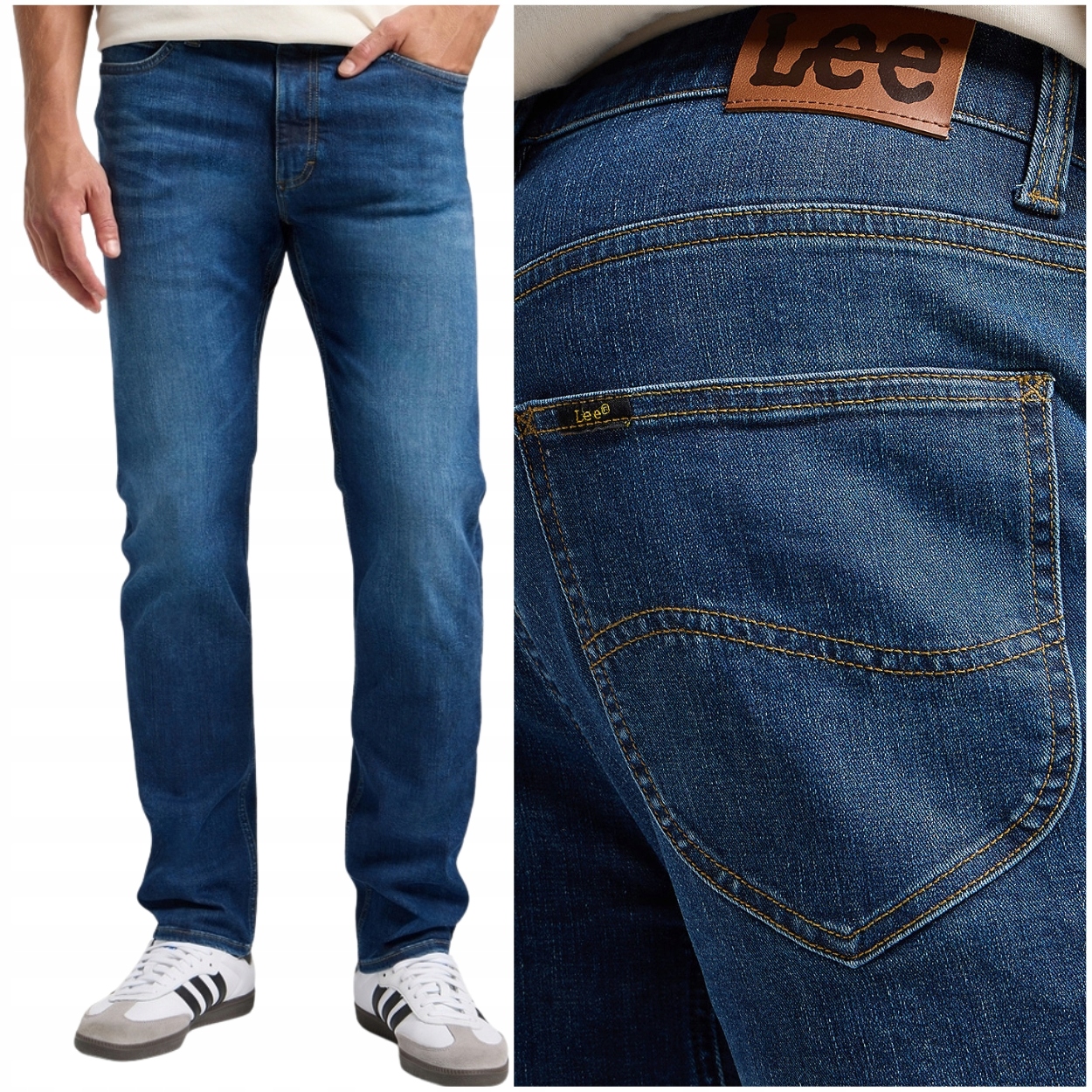Lee X Slim Ember pohodlné přiléhavé džínové kalhoty s elastickým pasem W40 L32