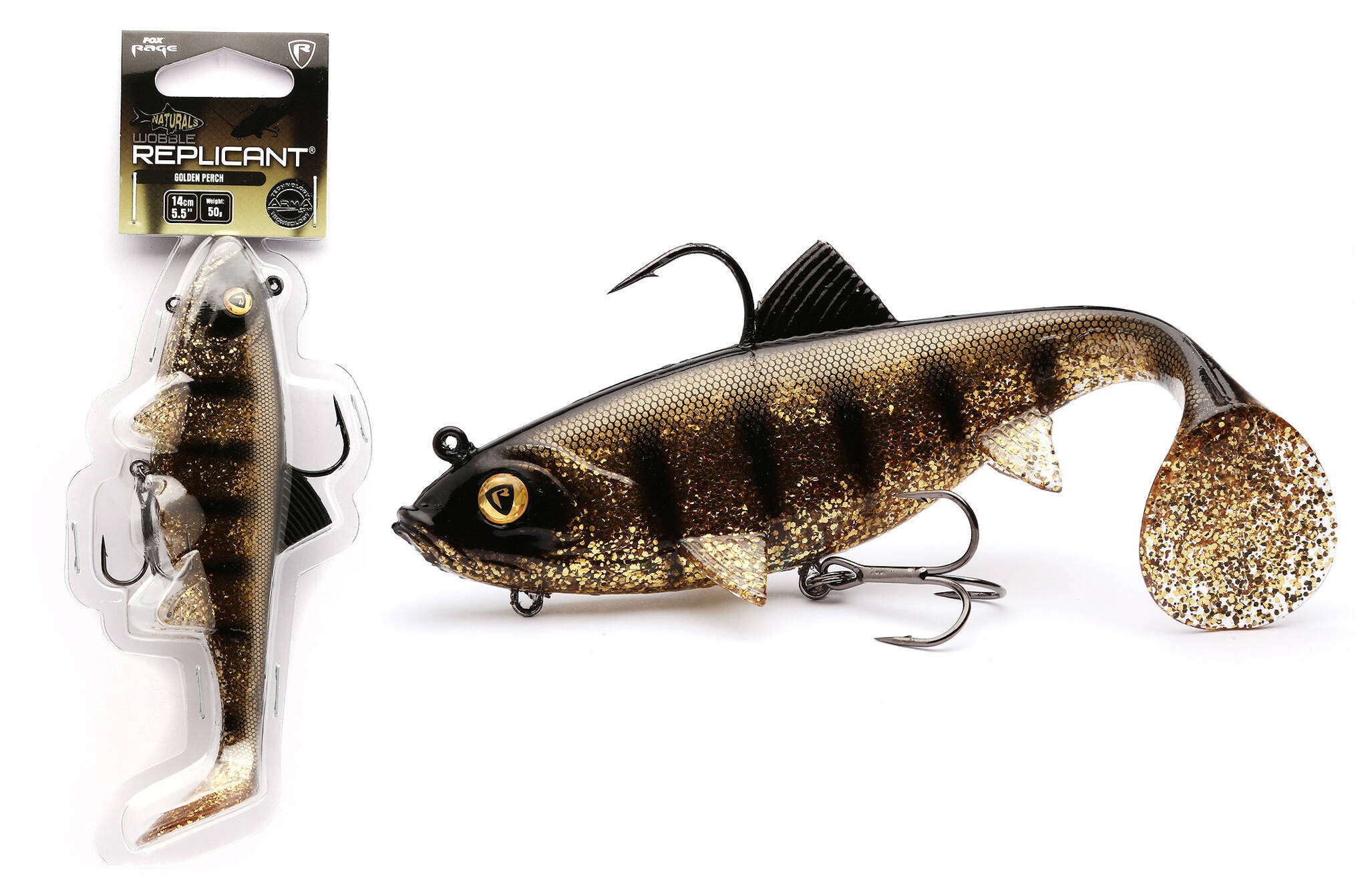Guma Fox Wobble Replicant Golden PERCH-18,0 cm