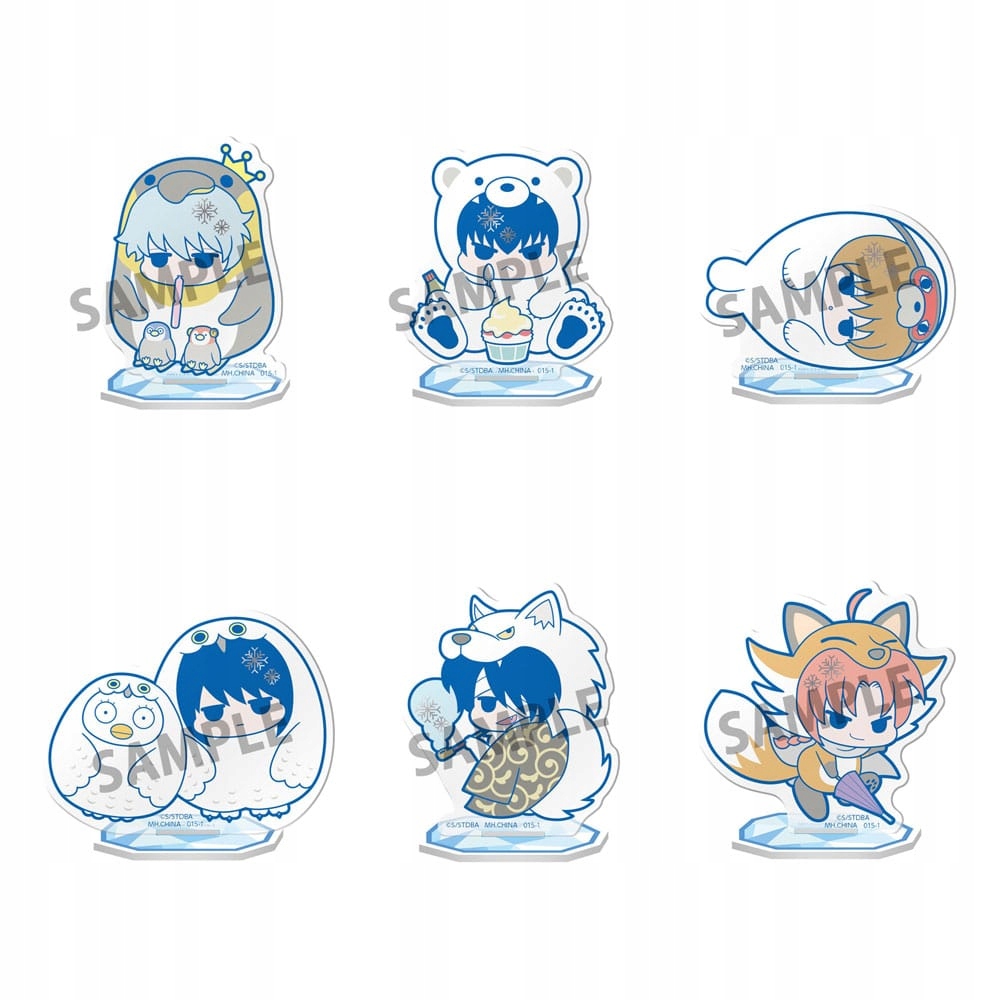 Gintama Akrylová figurka prince Hata a zvířata z ledu 6 cm Display (6)