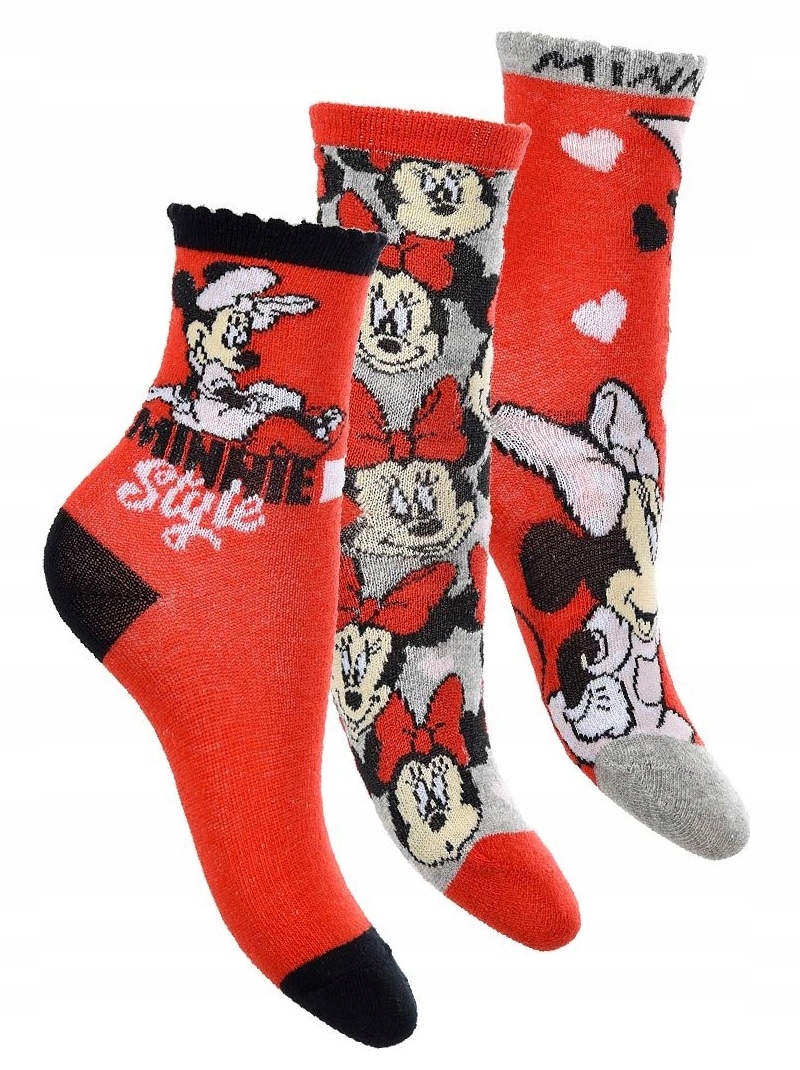 

Zestaw skarpetek dziewczęcych Myszka Minnie Disney
