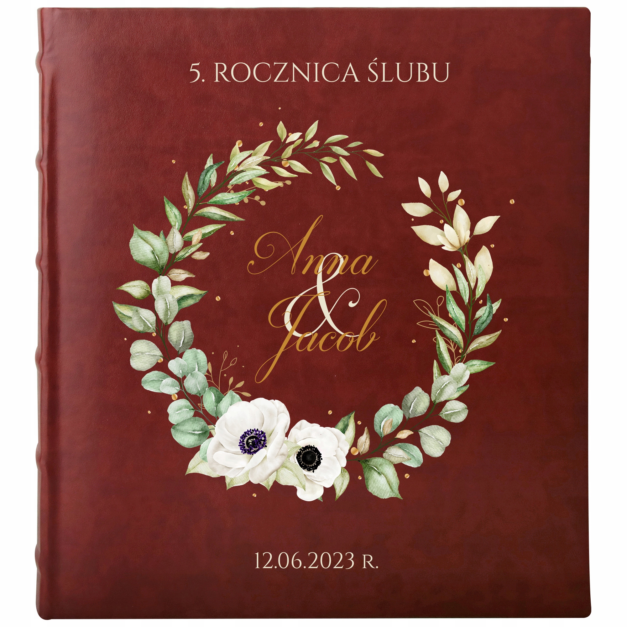 Duży album na zdjęcia wklejane Rocznica Ślubu Twój Nadruk Dedykacja