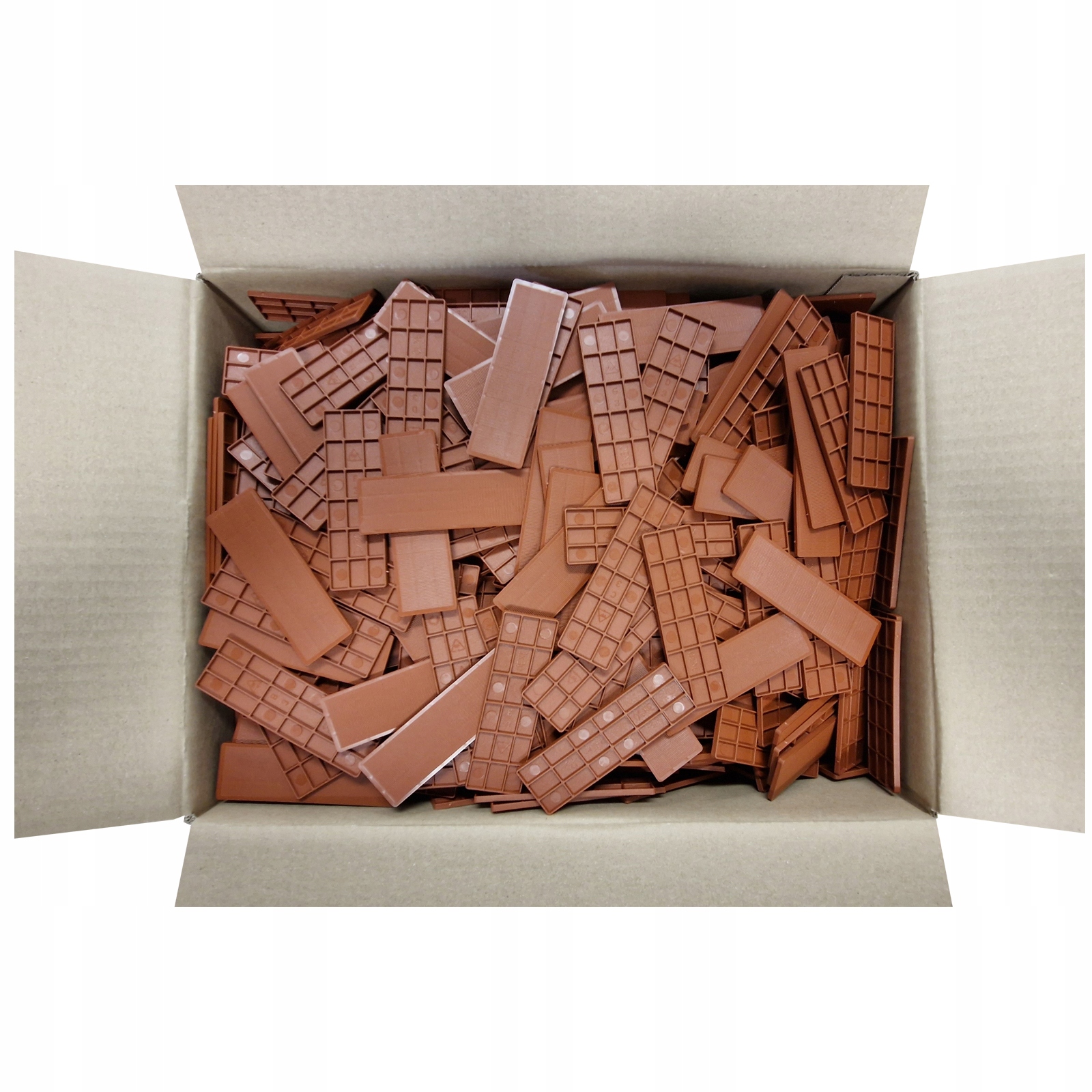 1000ks Montážní podložky gr 3 mm šířka 30 mm Klíny distanční pro dveře oken