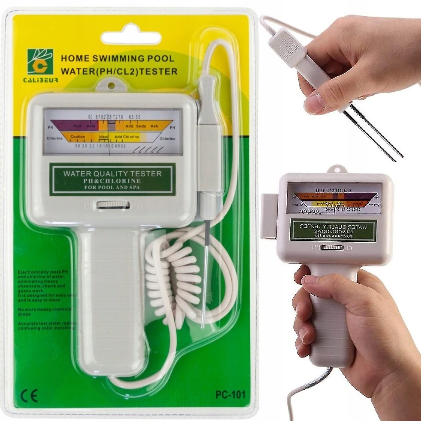 Miernik Basenowy Ph I Chloru Tester Do Wody Basenu Jacuzzi Mierzy Poziom