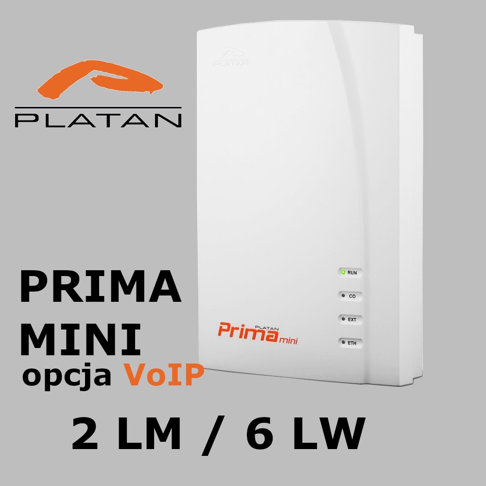 centrala telefoniczna Platan Prima mini 2/6 opcja VoIP programowanie