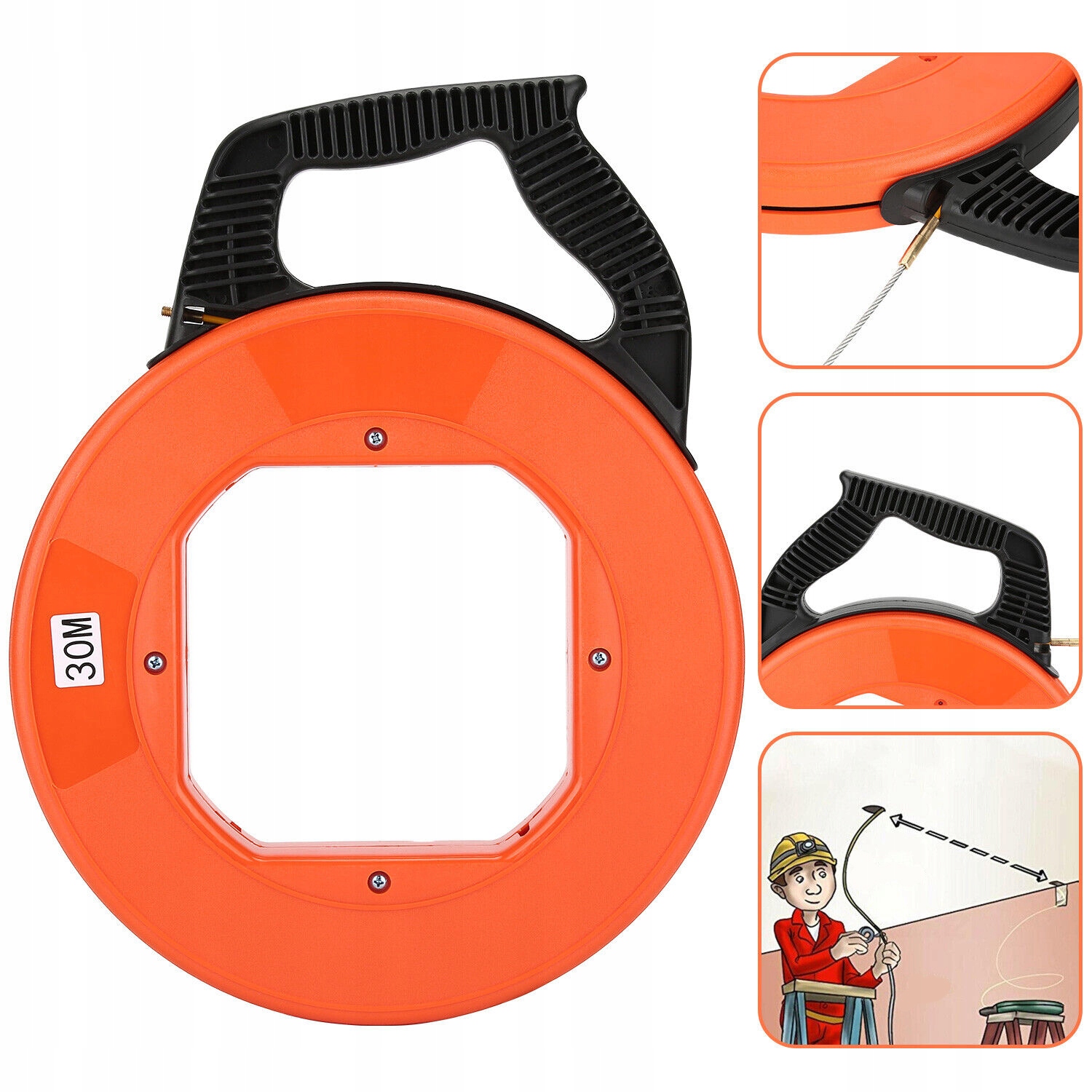 30 m Pilot Linka pro protahování kabelů Vlákno fi 4MM