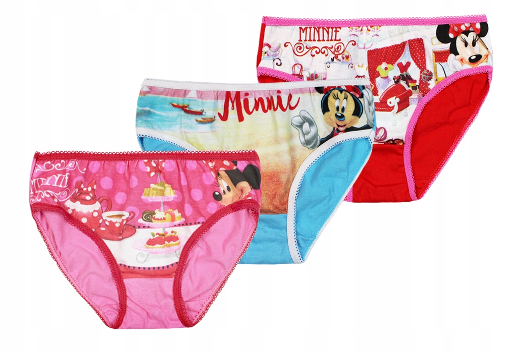 

Myszka Minnie Majtki Figi Dziewczęce 3-PAK 6/8 Lat