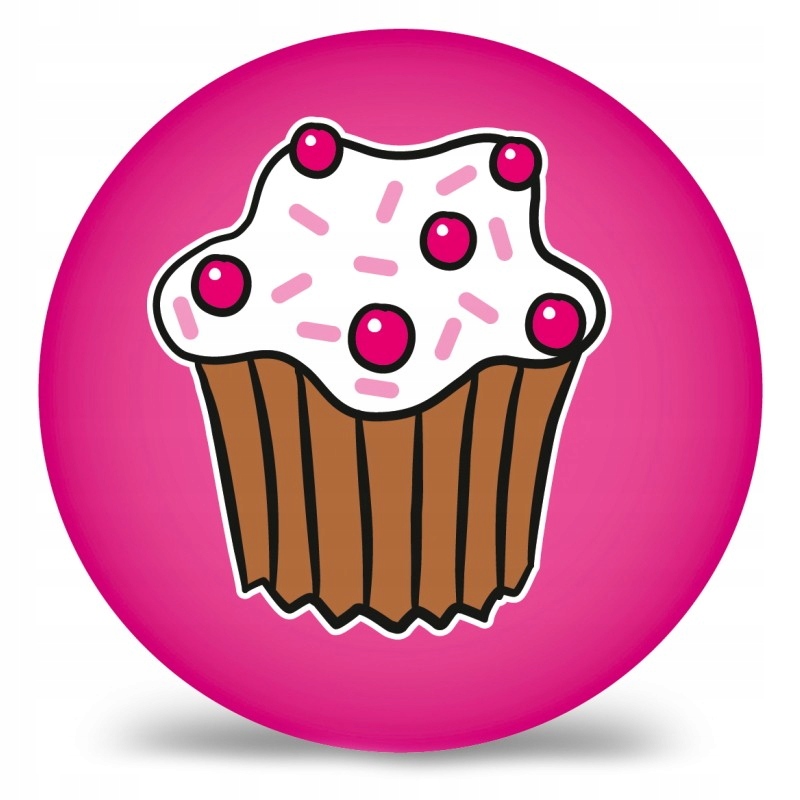 RÓŻOWA PIŁKA GUMOWA BABECZKA DLA DZIECI 23 CM