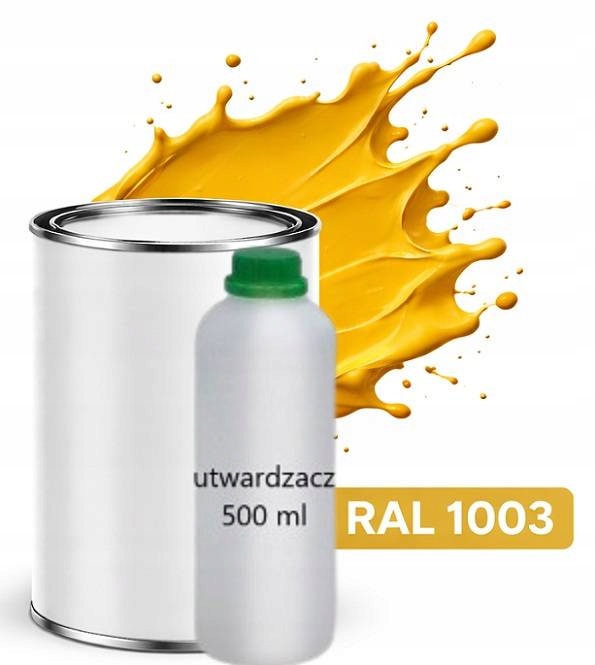 Ral 1003 Polyuretán Akryl 2:1 1 L Tupý Matný Lak Tužidlo Normal 0,5 L