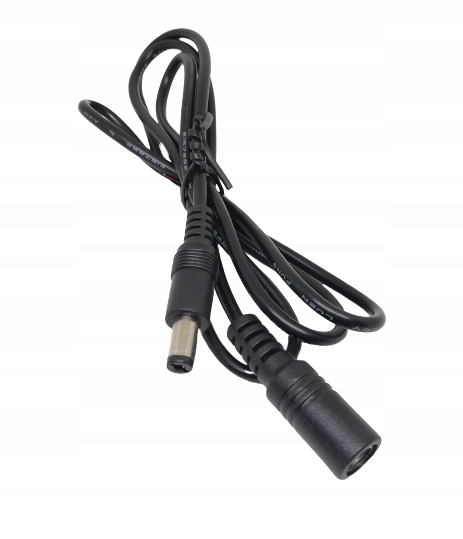 

Kabel przedłużacz DC 2.1/5.5 czarny 1m