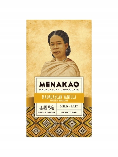 2x Menakao čokoláda 45% s vanilkou 75 g