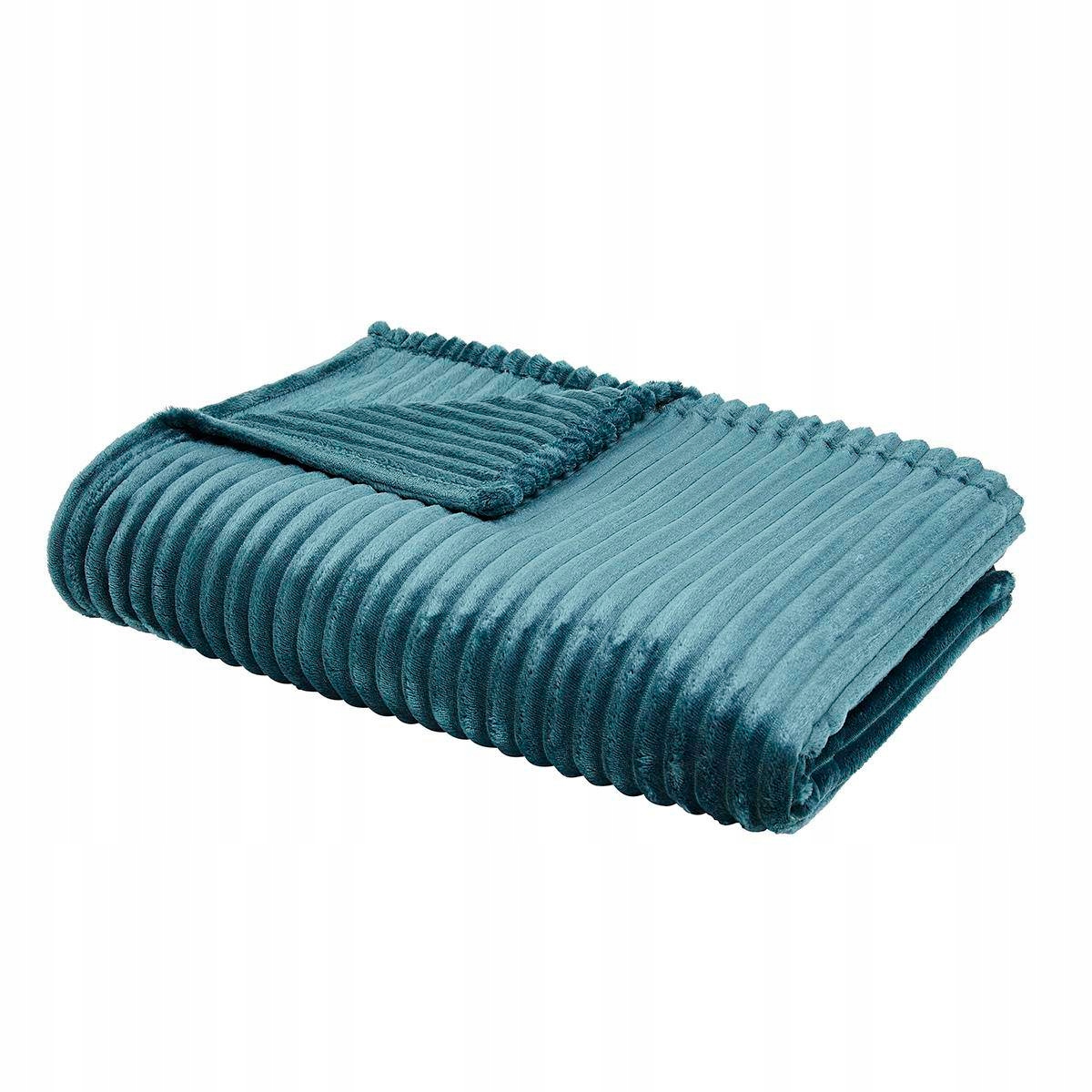 Manšestrová Deka Mořská Modrá Na Zimu 200 X 150 CM 300 Gsm Polyester