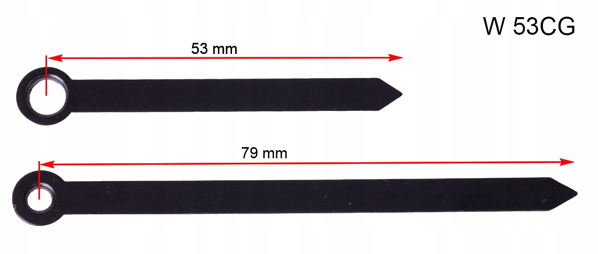 

Wskazówki Do Zegara Mechanizm Kwarcowy w53c/G