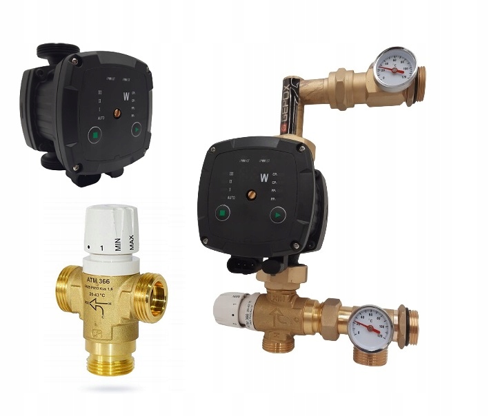 Skupina směšovacích čerpadel Gepox pro podlahovku PRO16